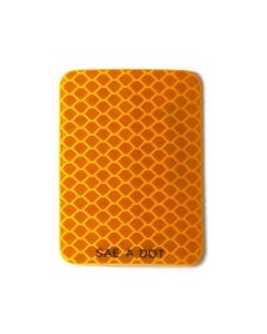 Réflecteur autocollant de 2" x 2 3/4" ambre