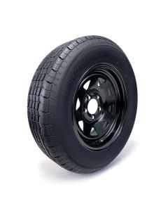 Pneu radial ST205/75R15 8 plis LRD 2150 lbs Westlake et jante 15" 5 trous noire rally