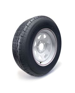 Pneu radial ST205/75R15 8 plis LRD 2150 lbs Westlake et jante 15" 5 trous rally