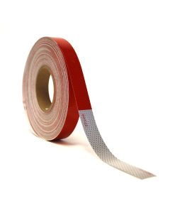 Ruban réflecteur de 1" x 150' rouge et blanc (au pied)