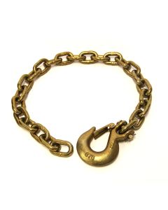 Chaîne de sécurité de 3/8" x 35" 1 crochet à loquet 26,4K  grade 70 RAM