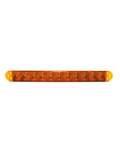 Barre de lumières LED de 15 1/2" x 1 5/8" x 3/4" ambre 11 diodes