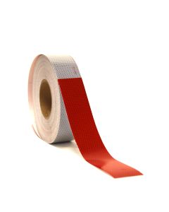 Ruban réflecteur de 2" x 150' rouge et gris (au pied)