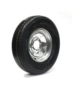 Pneu radial 225/75R15 6 plis LRC 2150 lbs Sterling et jante 15" 6 trous galvanisée Pneu radial 225/75R15 6 plis LRC 2150 lbs Sterling et jante 15" 6 trous galvanisée