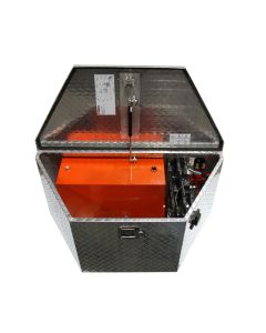 Unité hydraulique de 8 gallons double-double-action première section simple avec coffre en aluminium