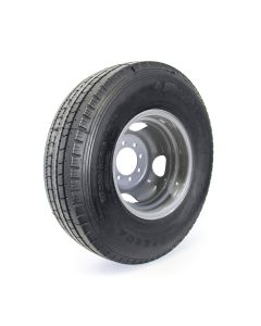 Pneu radial 235/85R16 14 plis LRG 4400 lbs Westlake et jante 16" 8 trous double grise