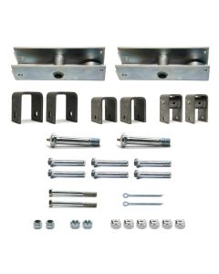 Quincaillerie double industrielle 6K avec stabilisateur 13" zinc