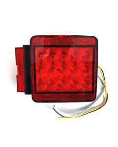 Lumière de position LED gauche de 5 1/2" x 4 1/2" x 2" rouge 15 diodes