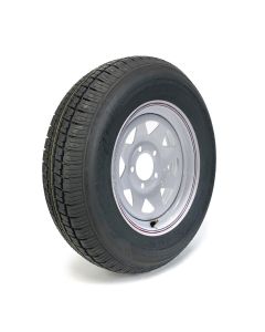 Pneu radial 205/75R14 6 plis LRC 1760 lbs Castle Rock et jante 14" 5 trous rally