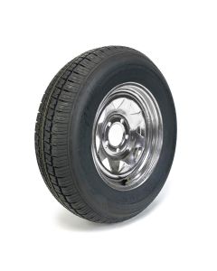 Pneu radial 205/75R14 6 plis LRC 1760 lbs Castle Rock et jante 14" 5 trous galvanisée