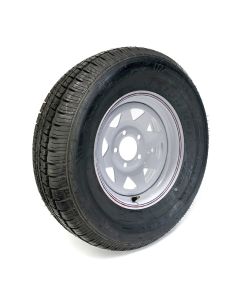 Pneu radial 205/75R14 8 plis LRD 2040 lbs Castle Rock et jante 14" 5 trous rally