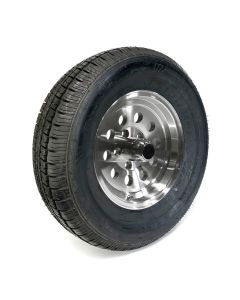 Pneu radial 205/75R14 8 plis LRD 2040 lbs Castle Rock et jante 14" 5 trous modulaire aluminium