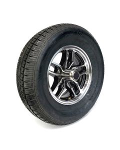 Pneu radial 205/75R14 8 plis LRD 2040 lbs Castle Rock et jante 14" 5 trous aluminium noir Osprey