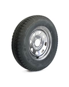 Pneu radial 175/80R13 6 plis LRC 1360 lbs Castle Rock et jante 13" 5 trous galvanisée