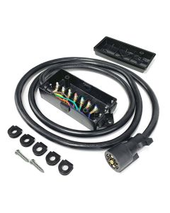 Connecteur 7 brins 2/10 GA, 1/12 GA et 4/14 GA, fil 8' HD (remorque) et boîte de jonction 7 pôles SMARTOW