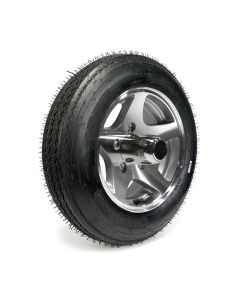 Pneu 4.80-12 6 plis LRC 990 lbs Roadguider et jante 12" 5 trous Five Star aluminium