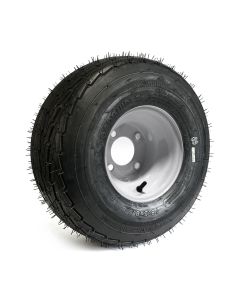 Pneu 215/60-8 18 1/2" x 8 1/2" x 8" 8 plis LRD 990 lbs Roadguider et jante 8" 4 trous blanche