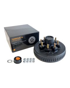 Tambour 12" x 2" 8 goujons 9/16" B.C. 6,5" 7K graissé et assemblé complet (en boîte) FRAMECO