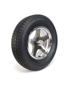 Pneu radial 225/75R15 8 plis LRD 2540 lbs Castle Rock et jante 15" 5 trous Five Star aluminium