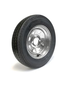 Pneu 530-12 6 plis LRC 1050 lbs Hakuba et jante 12" 4 trous galvanisée