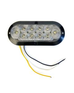 Lumière arrêt et virage de 6" ovale claire 10 diodes ambres
