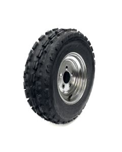 Pneu VTT 21/7-10 4 plis P356 et jante 10" 5 trous galvanisée