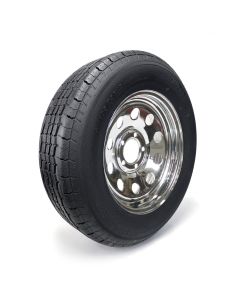 Pneu radial ST205/75R15 8 plis LRD 2150 lbs Westlake et jante 15" 5 trous chrome