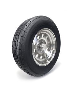 Pneu radial ST205/75R15 8 plis LRD 2150 lbs Westlake et jante 15" 5 trous modulaire aluminium