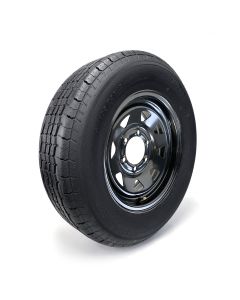 Pneu radial ST205/75R15 8 plis LRD 2150 lbs Westlake et jante 15" 6 trous noire rally