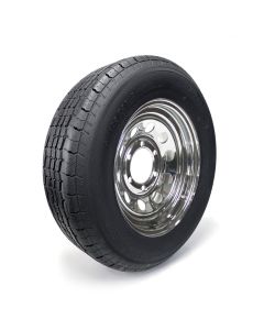 Pneu radial ST205/75R15 8 plis LRD 2150 lbs Westlake et jante 15" 6 trous chrome