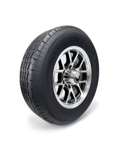 Pneu radial ST205/75R15 8 plis LRD 2150 lbs Westlake et jante 15" 6 trous aluminium noir Condor