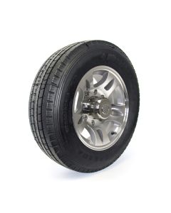 Pneu radial 235/85R16 14 plis LRG 4400 lbs Westlake et jante 16" 8 trous aluminium modèle-S5