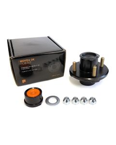 Moyeu à 4 goujons 1/2" B.C. 4" 2K cône 1" assemblé et graissé complet (en boîte) FRAMECO