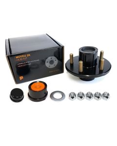 Moyeu à 5 goujons 1/2" B.C. 4,5" 2K cône 1" bouchon 1445 assemblé et graissé complet FRAMECO