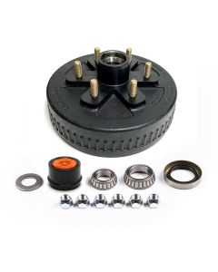 Tambour de 10" x 2 1/4" à 6 goujons 1/2" B.C. 5,5" 3,5K à graisse complet FRAMECO