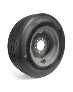 Pneu agricole 12.5L15 12 plis LRF tubeless 3850 lbs 64 km/h Fastrac avec tube et jante 15" 6 trous grise