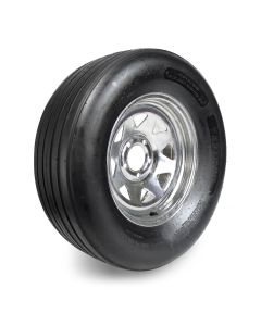 Pneu agricole 11L15 8 plis LRD tubeless 2530 lbs 66 km/h Fastrac avec tube et jante 15" 5 trous galvanisée Pneu agricole 11L15 8 plis LRD tubeless 2530 lbs 66 km/h Fastrac avec tube et jante 15" 5 trous galvanisée