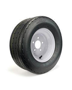 Pneu 20.5" x 8" x 10" 6 plis LRC 1105 lbs Hakuba et jante 10" 5 trous blanche