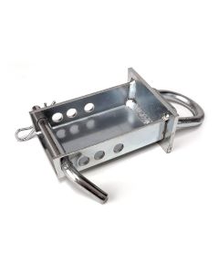 Anneau en D 1/2" 12K réglable pour poche d'arrimage de remorque zinc blanc avec goupille SMARTOW