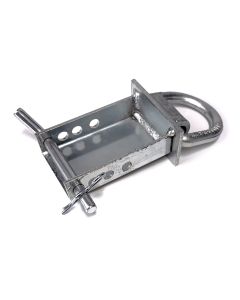 Anneau en D 5/8" 18K réglable pour poche d'arrimage de remorque zinc blanc avec goupille SMARTOW