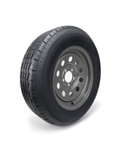 Pneu radial ST205/75R15 8 plis LRD 2150 lbs Westlake et jante 15" 5 trous grise