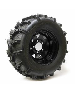 Pneu VTT 25/10-12 6 plis P375 Wanda Hakuba et jante 12" 5 trous noire et protège valve