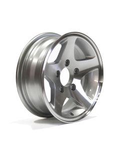 Jante 13" x 5" 5 trous 1600 lbs aluminium Five Star