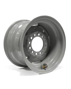 Jante 15" x 10" 6 trous 3000 lbs universelle agricole grise et protège-valve