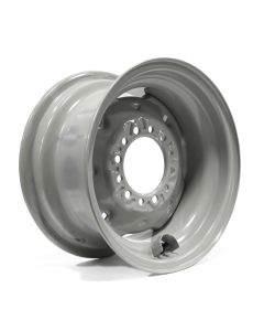 Jante 15" x 8" 6 trous 3000 lbs agricole grise et protège-valve