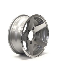 Jante 15" x 6" 6 trous 2830 lbs aluminium Five Star Jante 15" x 6" 6 trous 2830 lbs aluminium Five Star