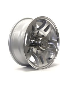 Jante 16" x 6" 8 trous 3960 lbs aluminium modèle-S5 et centre de roue