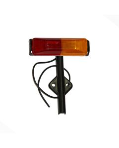 Lumière de gabarit inc. de 4" x 1" ambre et rouge et support pour aile (2)