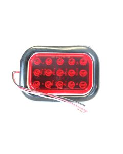 Lumière de position LED de 3" x 5" rouge 15 diodes