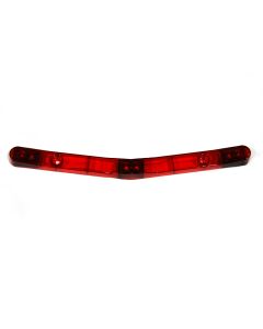 Barre de lumières LED de 14 1/8" x 1 3/8" x 1" rouge pour bateau (barre en V)